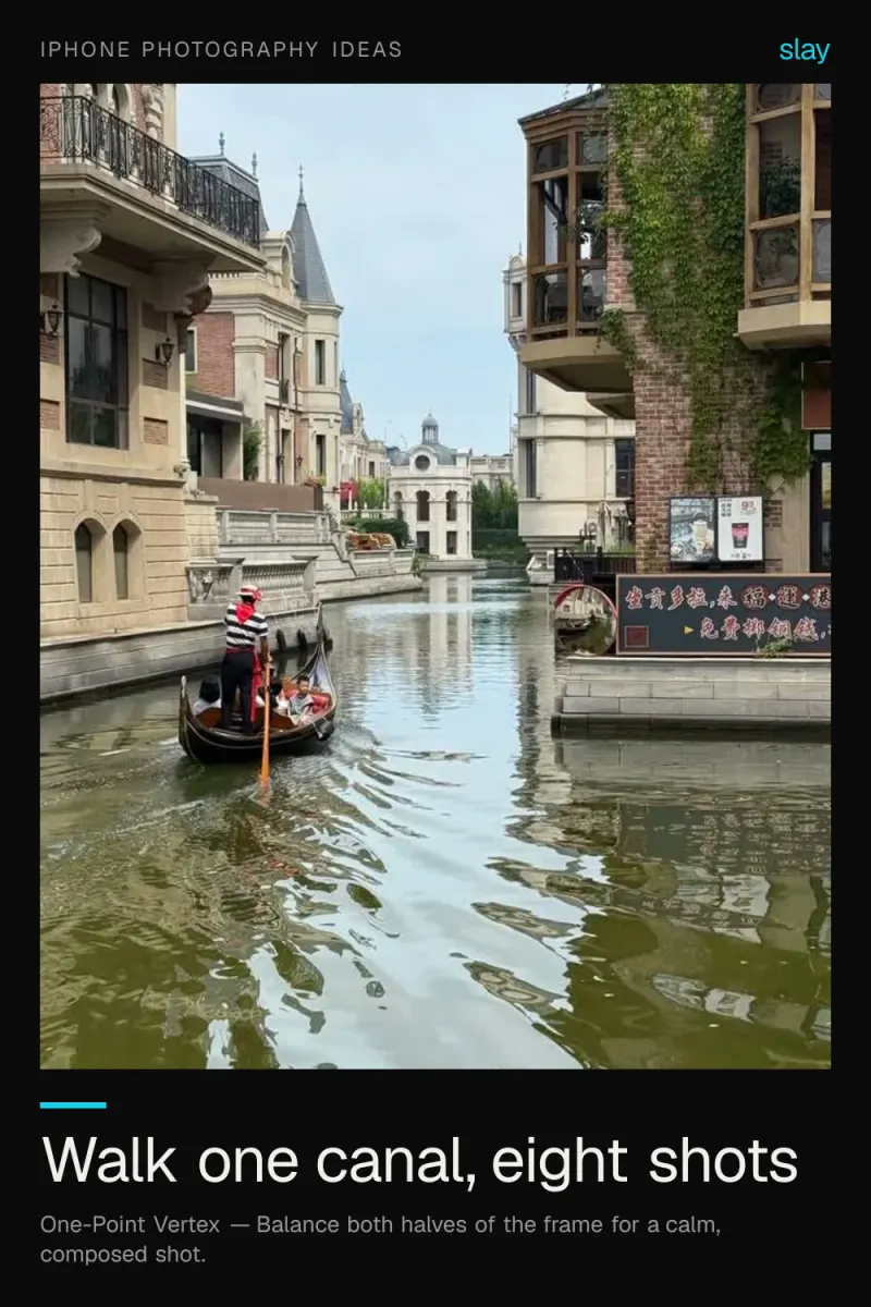 iPhone Photo Ideas: A Canal Walk Photo Series
