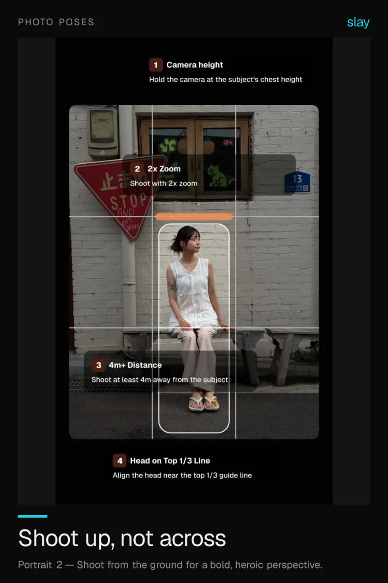 Photo Poses: The Low Angle Pose for Instant Drama
